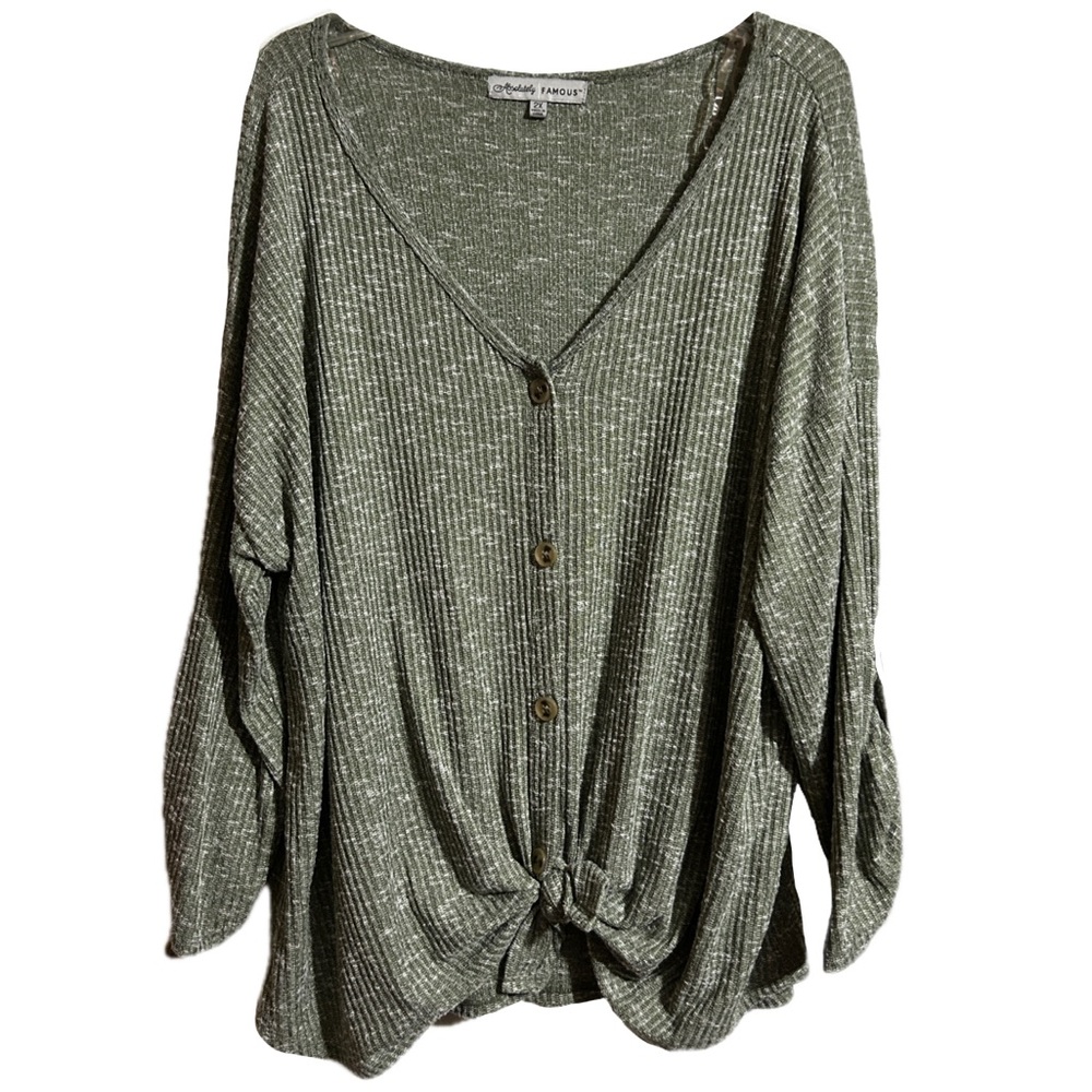 Women’s Absolutely Famous Tie Front Top Worn Once Size 2X